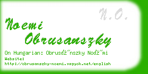 noemi obrusanszky business card